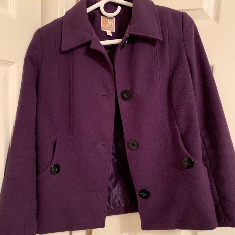 Purple pea coat JM Collection